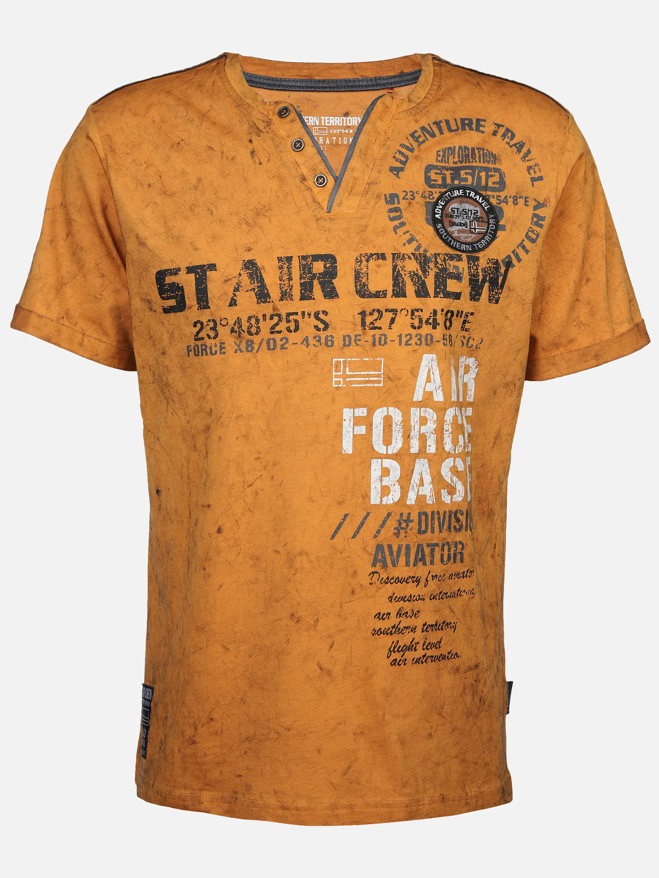 Herren Henleyshirt mit Print