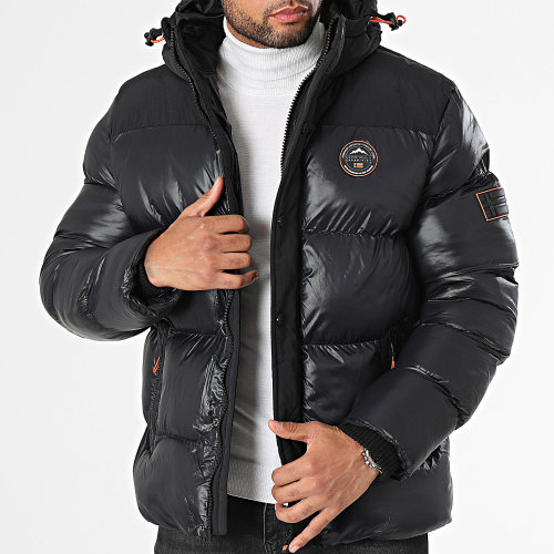 Doudoune Capuche Noir