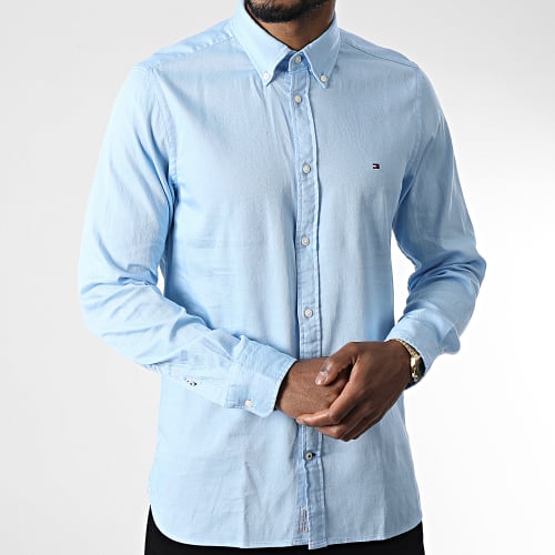 Chemise Manches Longues Core Flex Dobby 5038 Bleu Clair