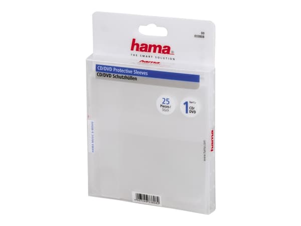 Hama - CD/DVD-muffe - gjennomsiktig (en pakke 25)