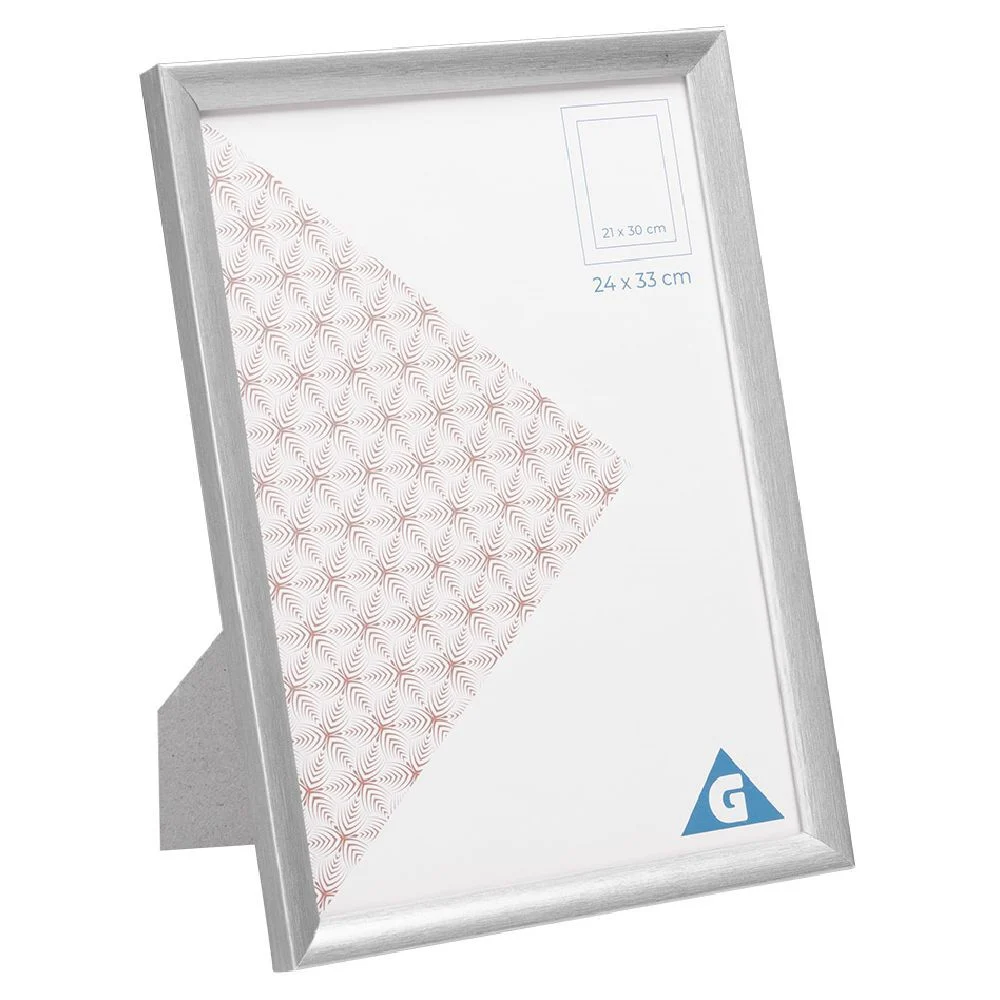 Cadre porte-photo argenté 21x29,7 cm