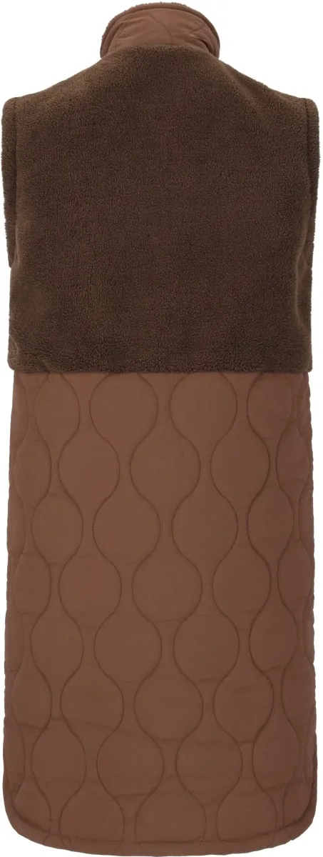 Weather Report Hollie W Long Quilted Vest Pinecone