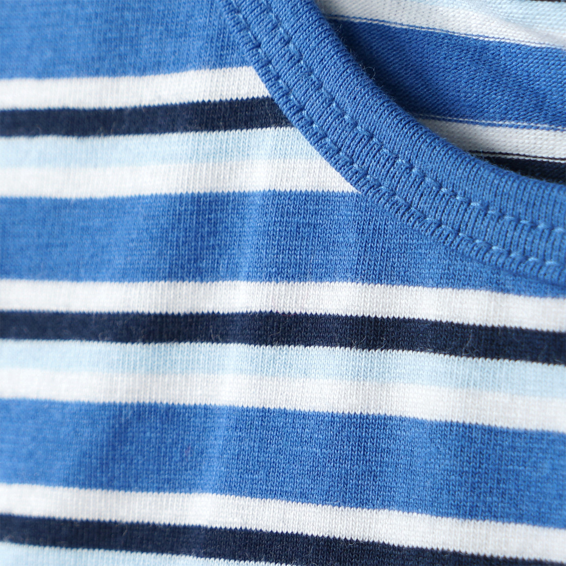 Topolino 3 Jungen Unterhemden mit Bio-Baumwolle dunkelblau / weiss / blau