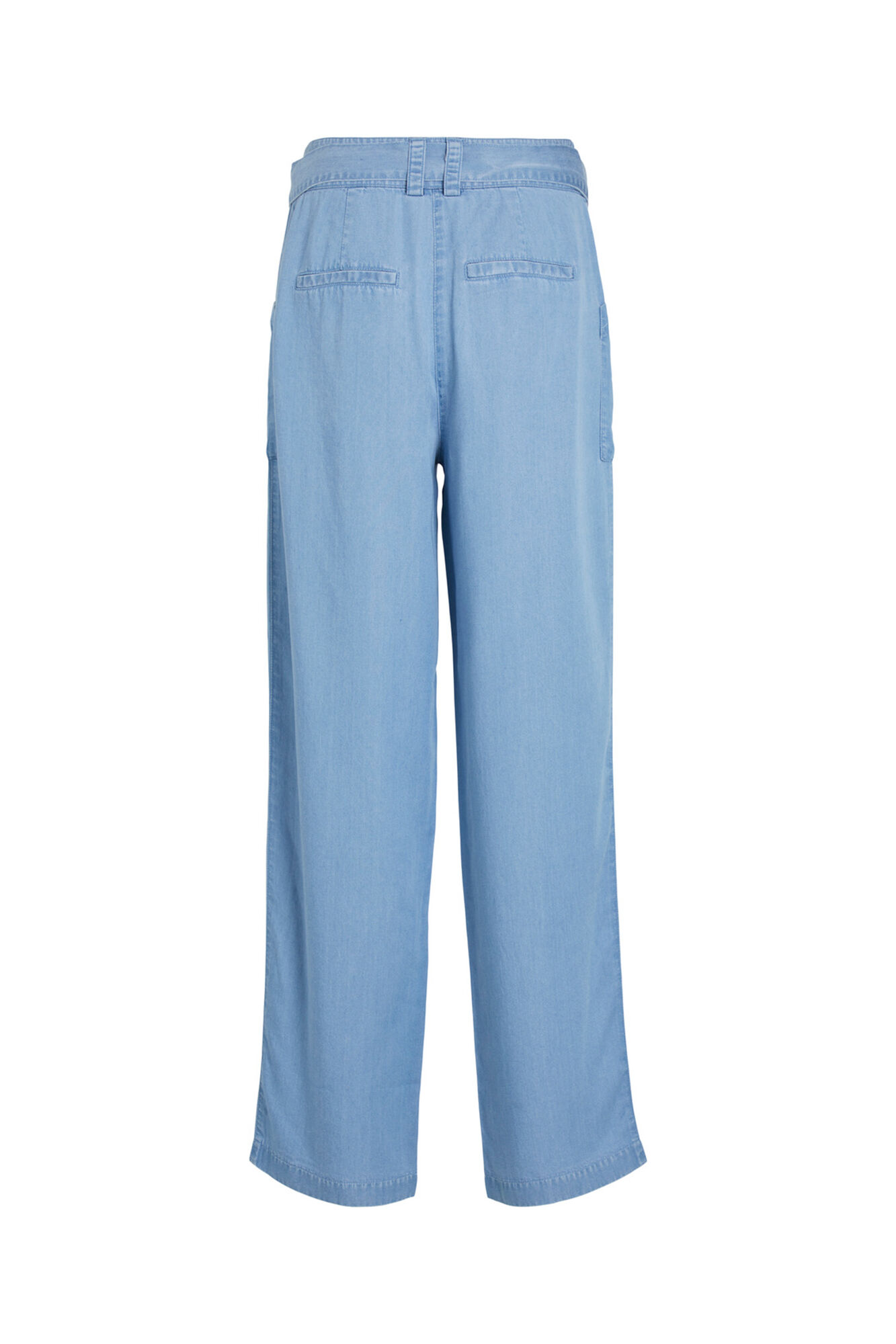 Calças Tencel com efeito jeans - Azul