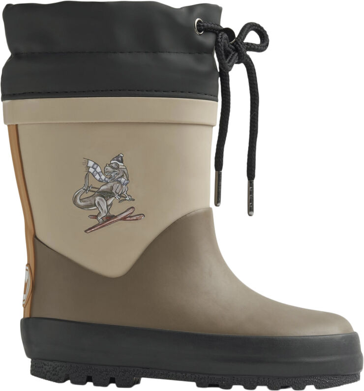 Wheat Rubber Boot Thermo Solid Dry wood dino