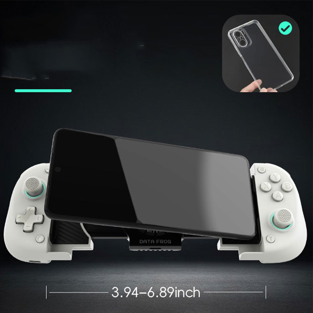 Universal Bluetooth Mobile Gaming Controller Gamepad mit eingebautem Lüfter  für Nintendo Switch / Smartphone und PC (100-175mm) (Android) - Weiss