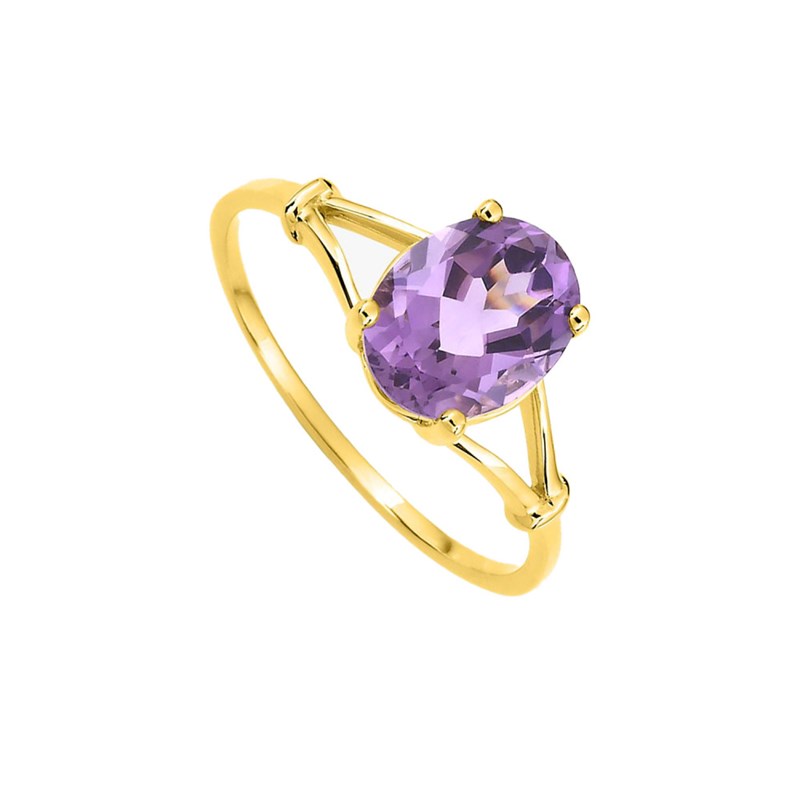 Bague Femme - améthyste - Or 9 Carats