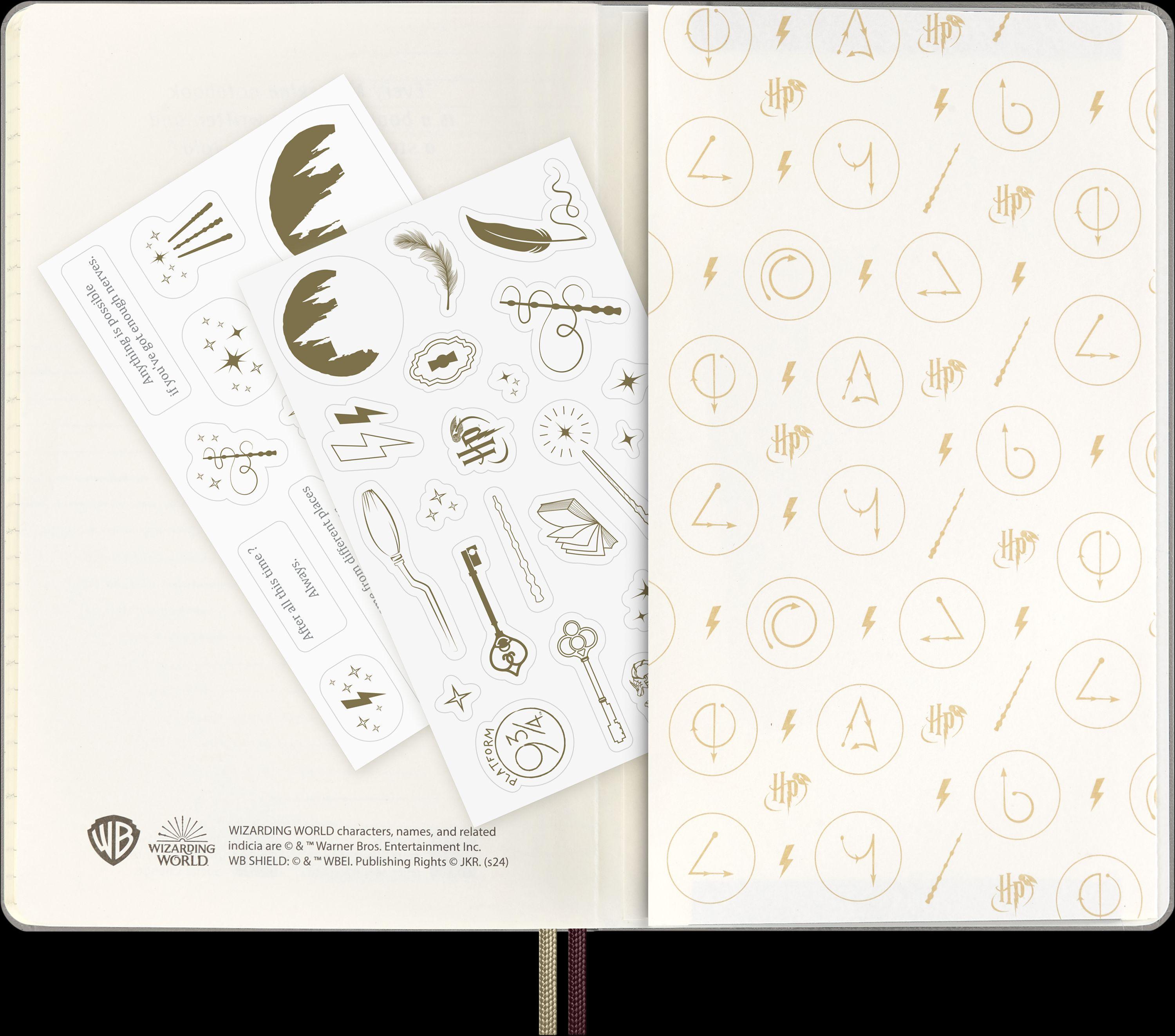 Moleskine Harry Potter Wingdarium 12 Monate Wochen Notizkalender 2025, L/A5
