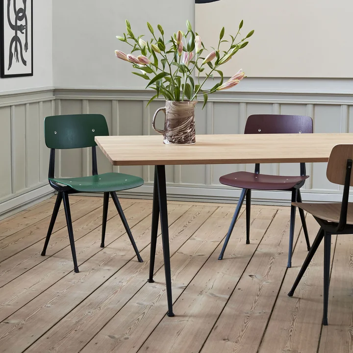HAY - Result Chair, Eiche forest green gebeizt / schwarz