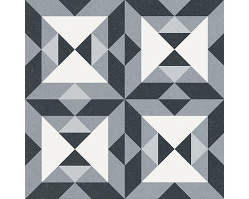 Porseleinen wand- en vloertegel Heritage taco zwart in 76 verschillende designs 16,5 x 16,5 cm