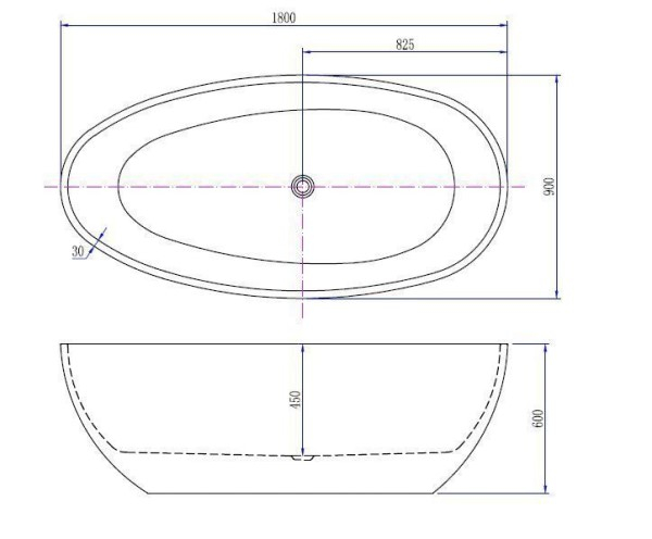 Mueller Austria vrijstaand bubbelbad 180x90cm wit glans elektronisch 12 aerojets RVS