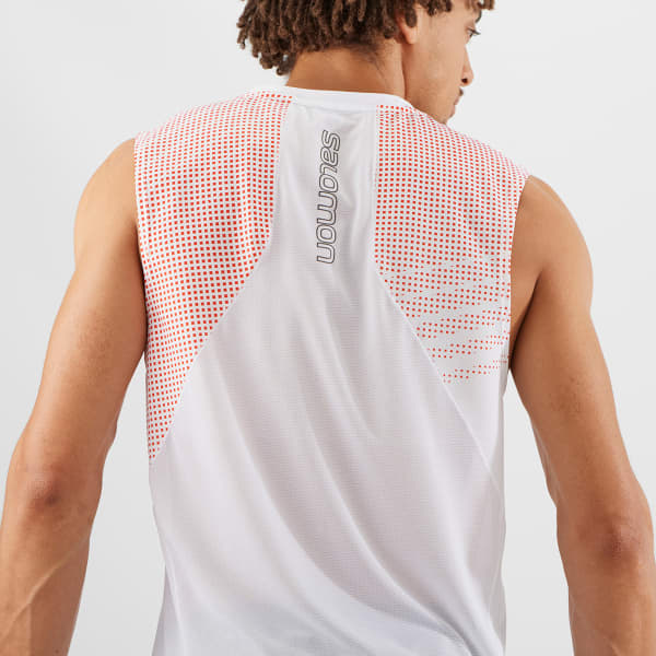 Débardeur trail SALOMON T SHIRT SENSE AERO TRAIL TANK M WHITE /FI