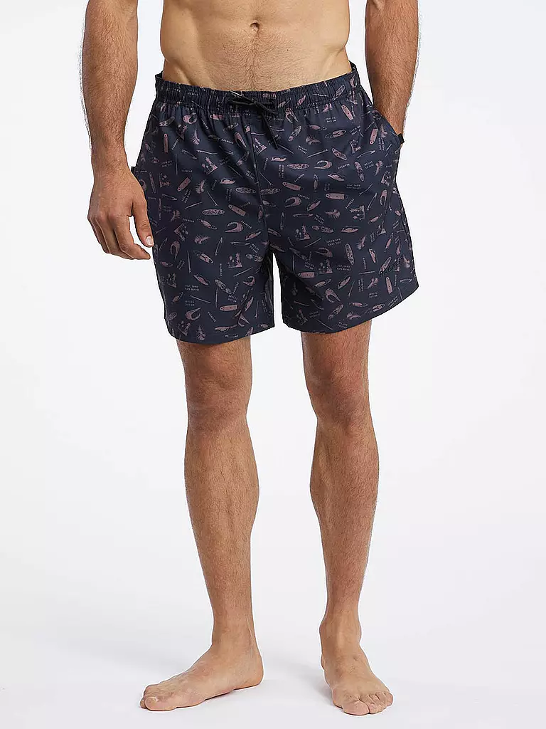 RAGWEAR Badeshorts STANNIS PRINT dunkelblau