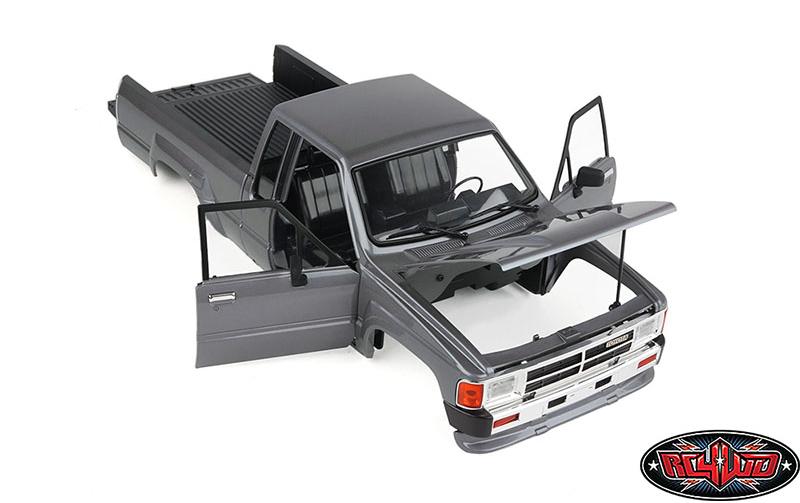 Karosserie 1987 Toyota XtraCab Hard Body Grau, 1:10<br>Detailgetreue Pickup Karosserie aus ABS-Kunststoff