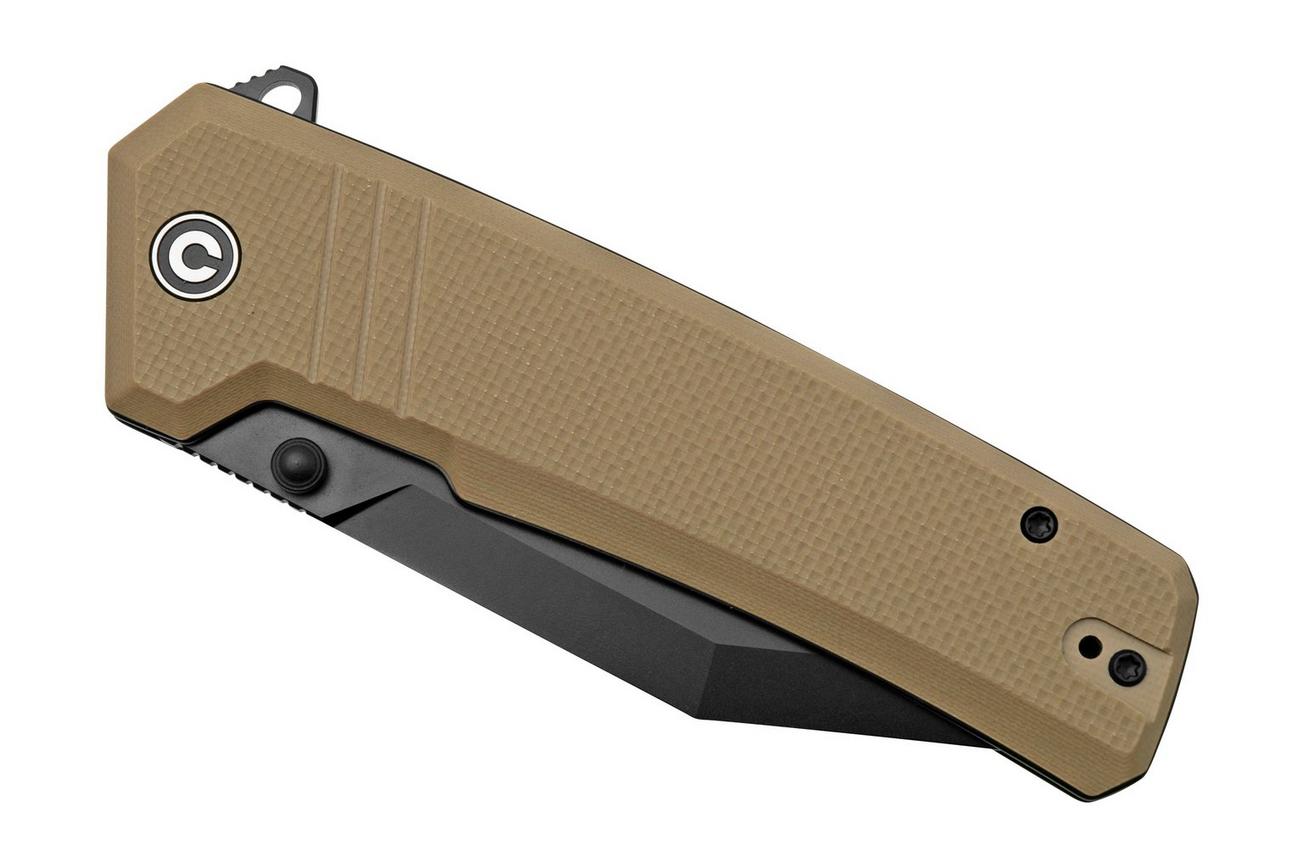 CIVIVI Bhaltair C23024-2 Tan Coarse G10, Black Blade, zakmes