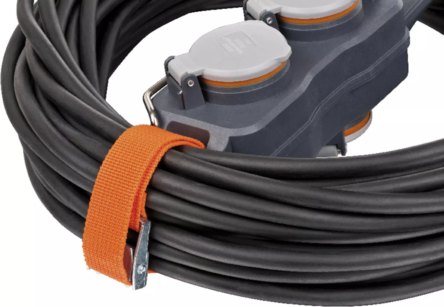 ProfessionalLINE 9161250160 Powerblock met verlengkabel - 4x - IP54 - H07RN-F3G1,5 - 25m - Zwart