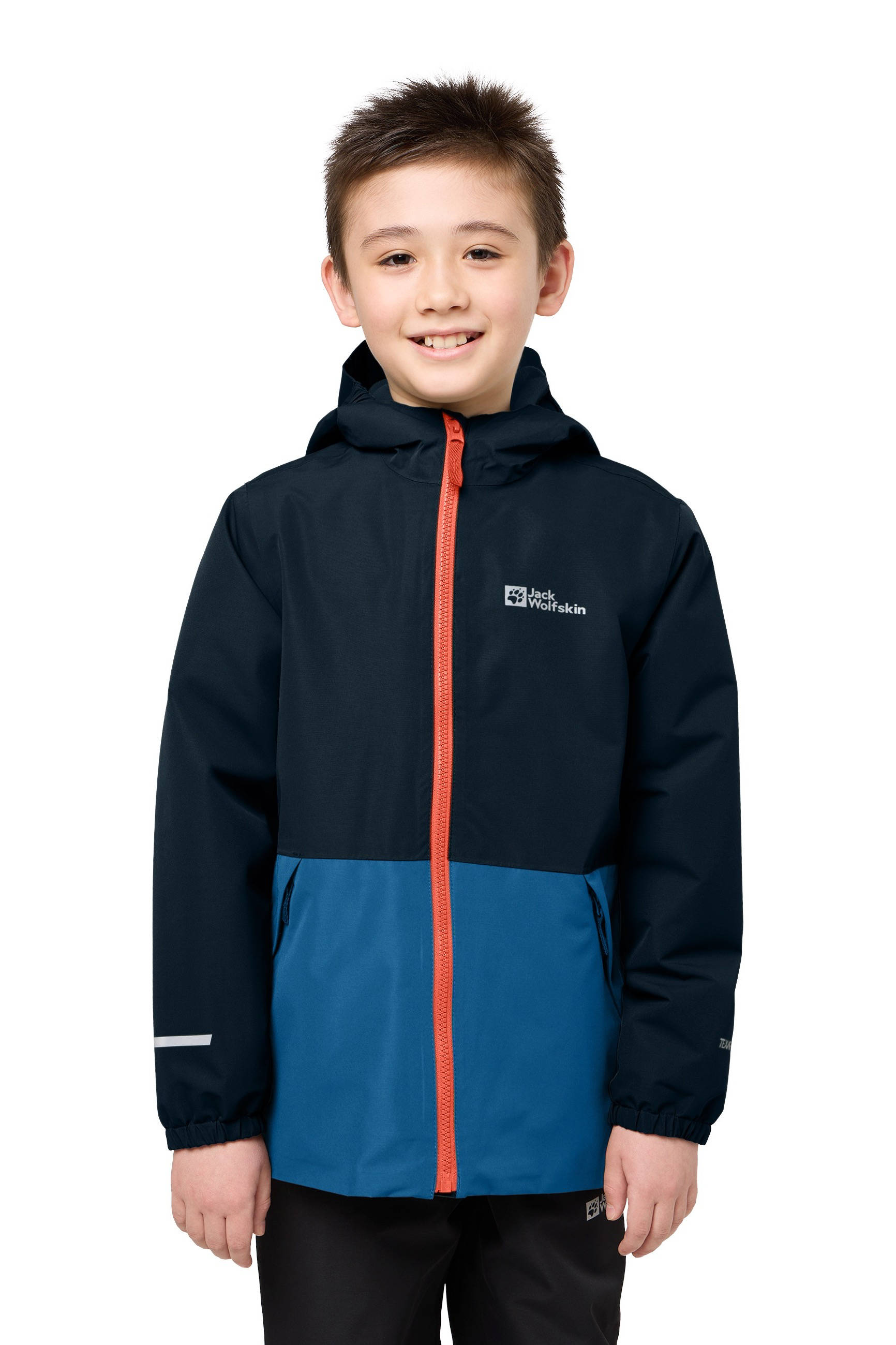 Jack Wolfskin jas Snowy Days donkerblauw/kobalt