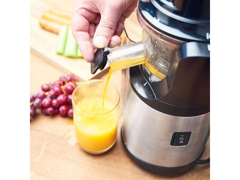 Gastroback Slow Juicer Advanced vital Schwarz/Silber Slow Juicer für alle Obst- und Gemüsesorten