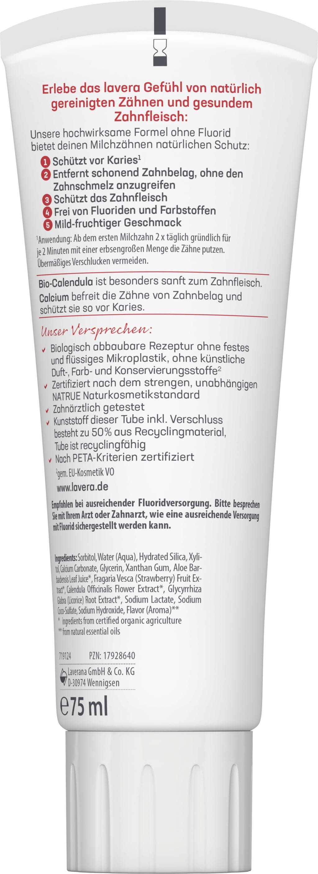 lavera  Zahncreme Kids, 75 ml