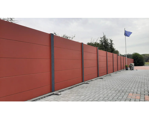 Standaard betonnen schuttingpaneel, glad paneel, 200 x 38,5 x 3,5 cm