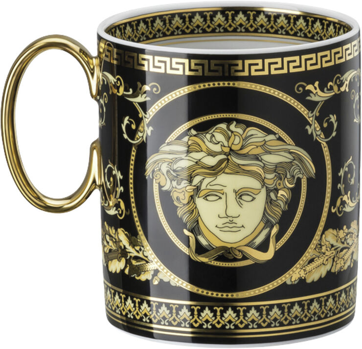 Versace Mug with handle, Virtus Gala Black, Versace Flerfarvet