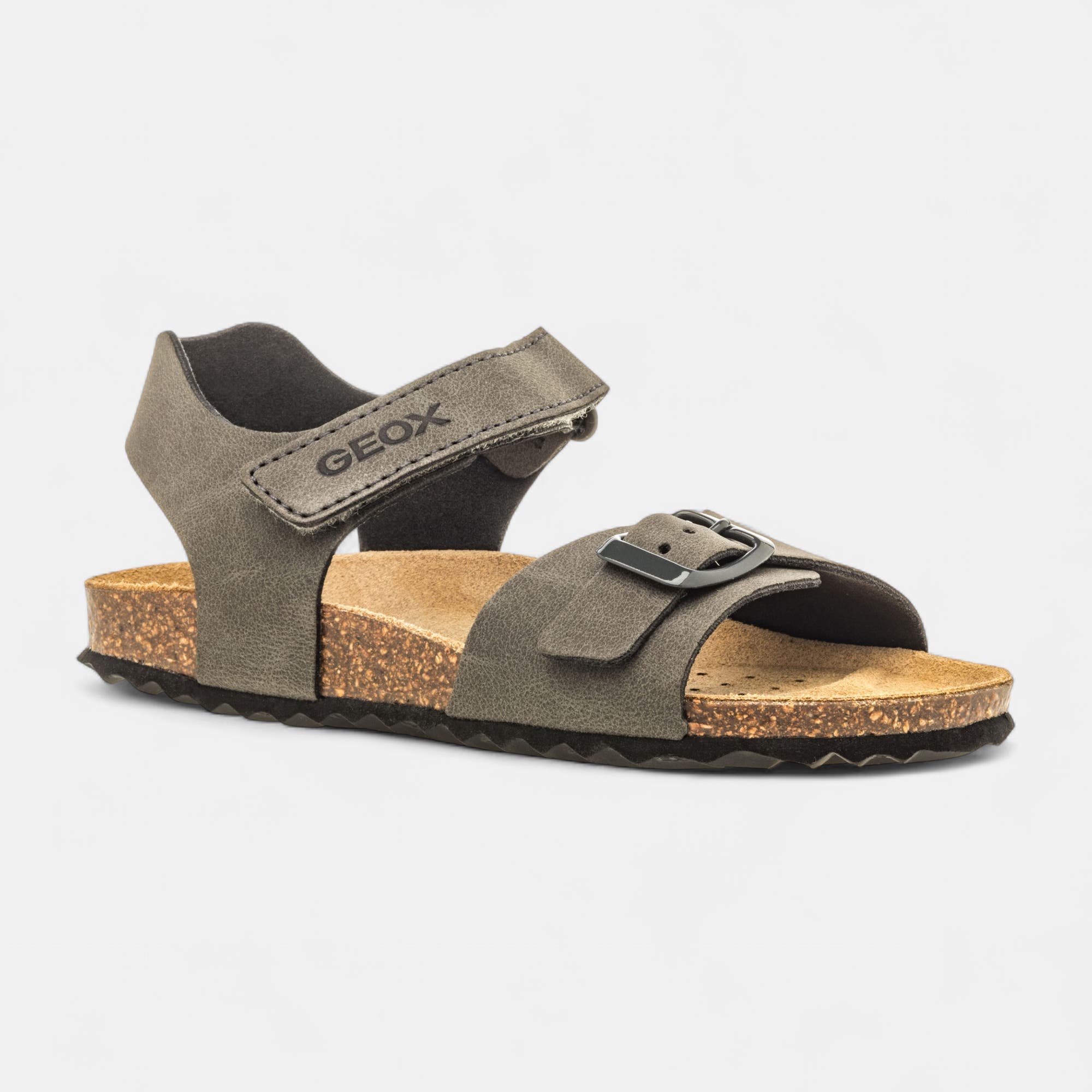Mules semelle liège Garçon gris