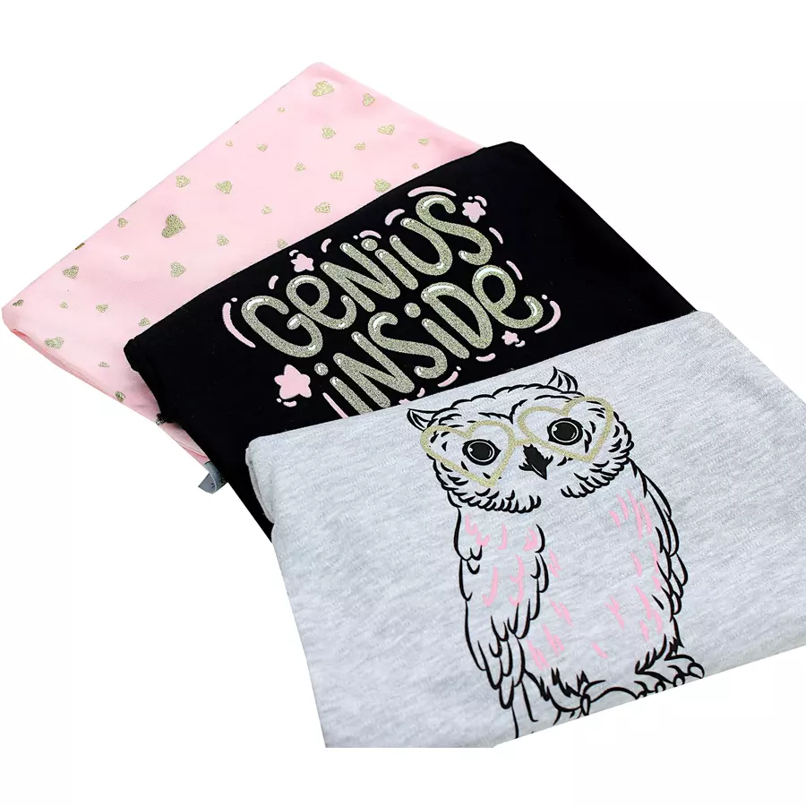 TupTam Baby Mädchen Strampler mit Aufdruck Spruch 3er Pack graurosa