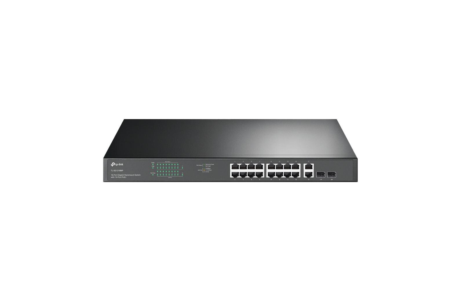 PoE+ Switch TL-SG1218MP 18 Port<br>18-Port Gigabit-Rackmount-Switch mit 16 PoE+-Ports