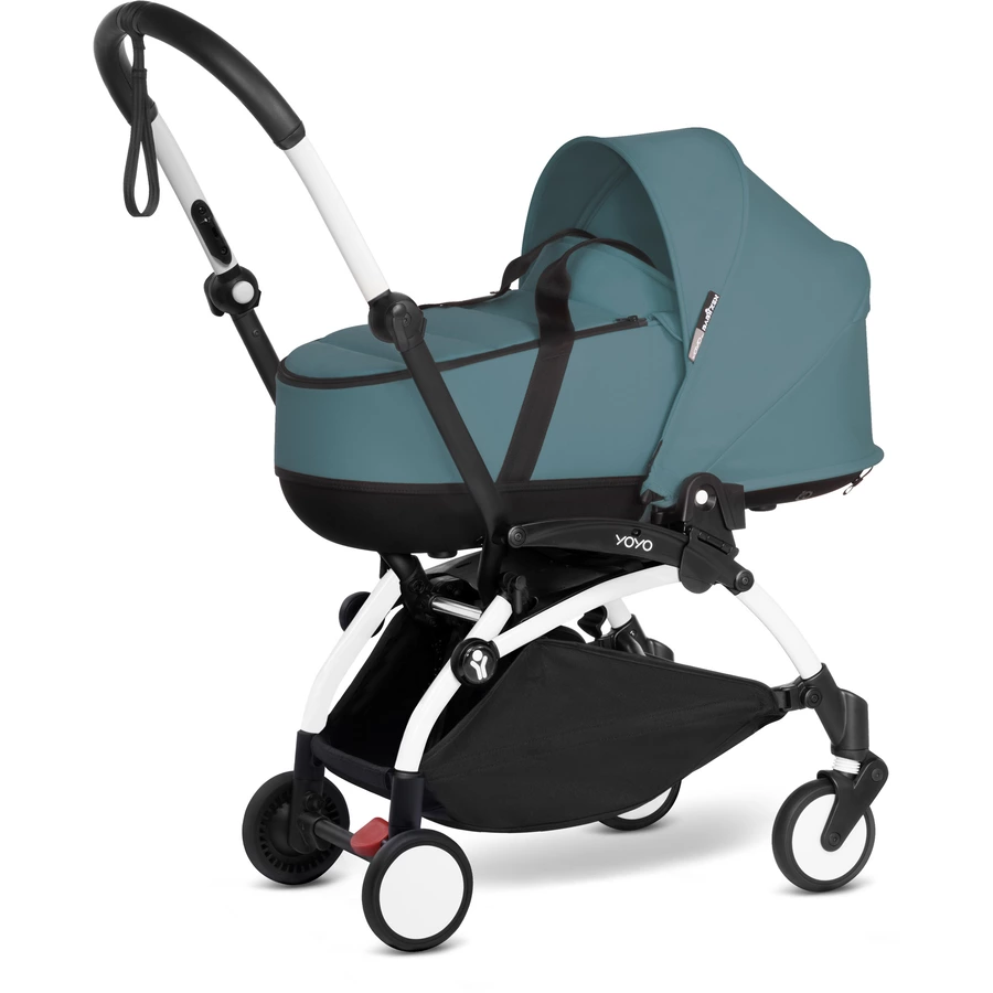 BABYZEN Kinderwagen YOYO2 0+ White mit Liegewanne Aqua