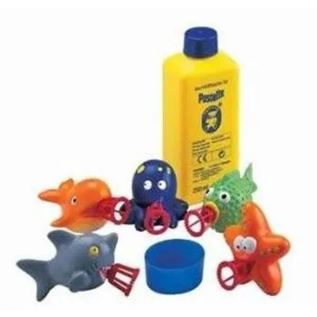 PUSTEFIX Mini Bubbelix Druckfiguren Seetiere mit 250ml PUSTEFIX Flüssigkeit