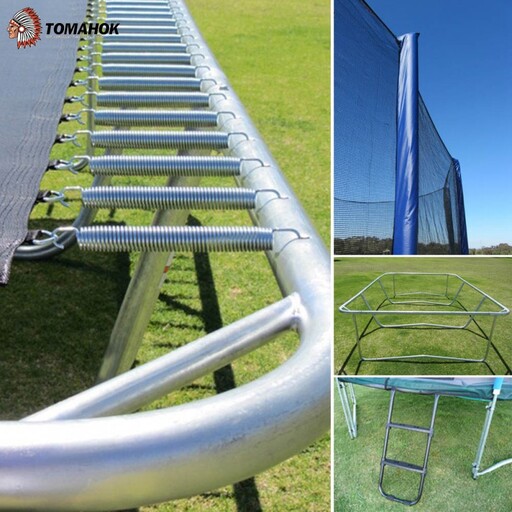 Cama elástica retangular profissional Tomahok 4,50x3,00m - Suporta até 170 kg