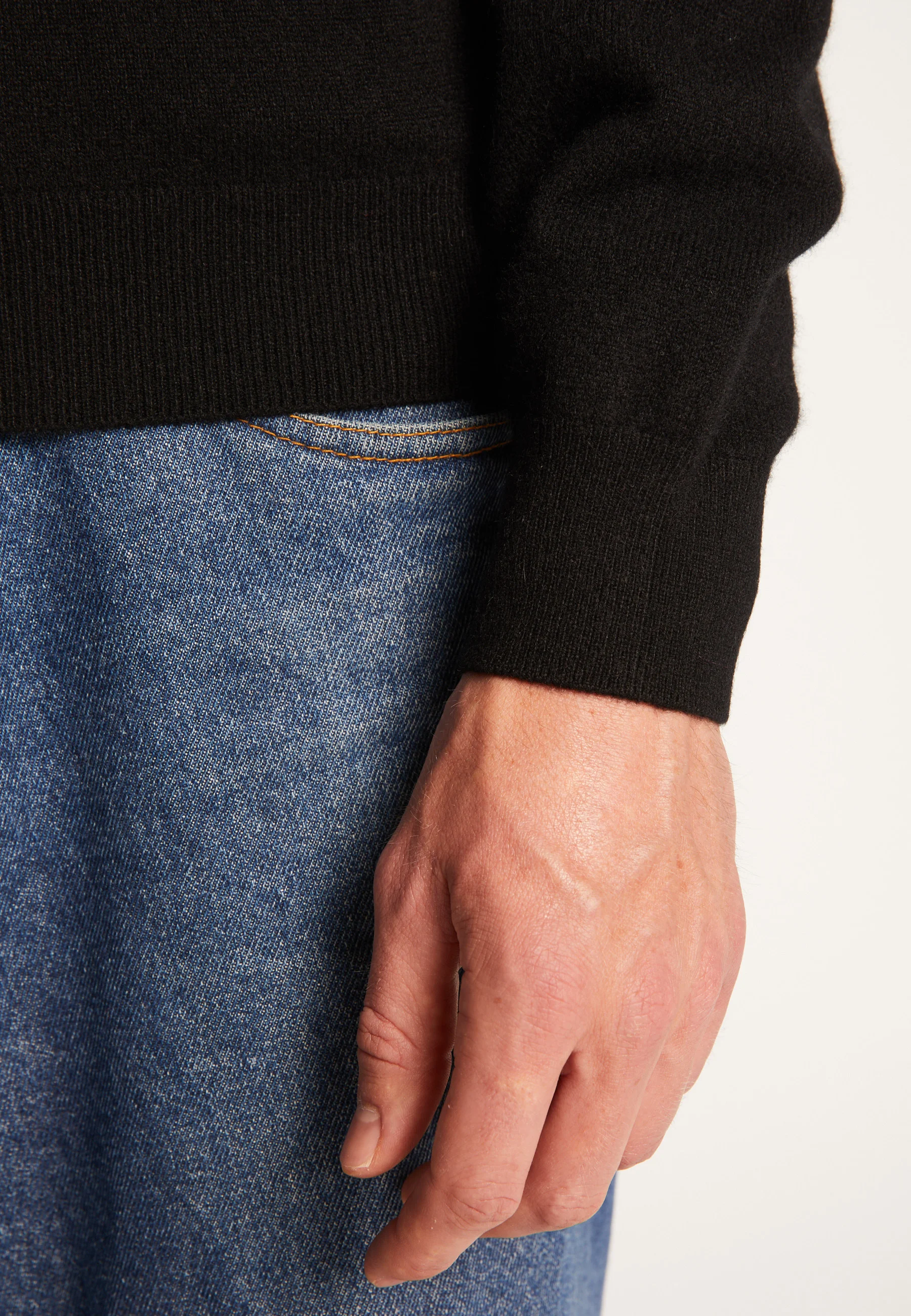 EVAINAH24 - Pull col rond en cachemire | Noir