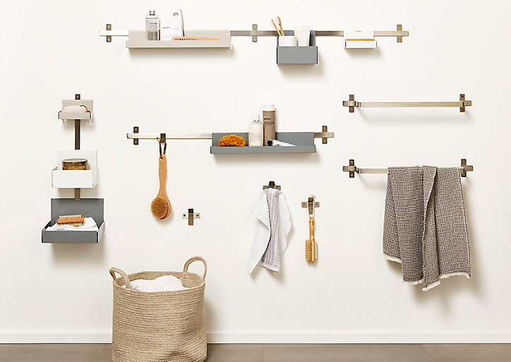 Porte-serviettes Amantea inox brossé GoodHome 40 cm