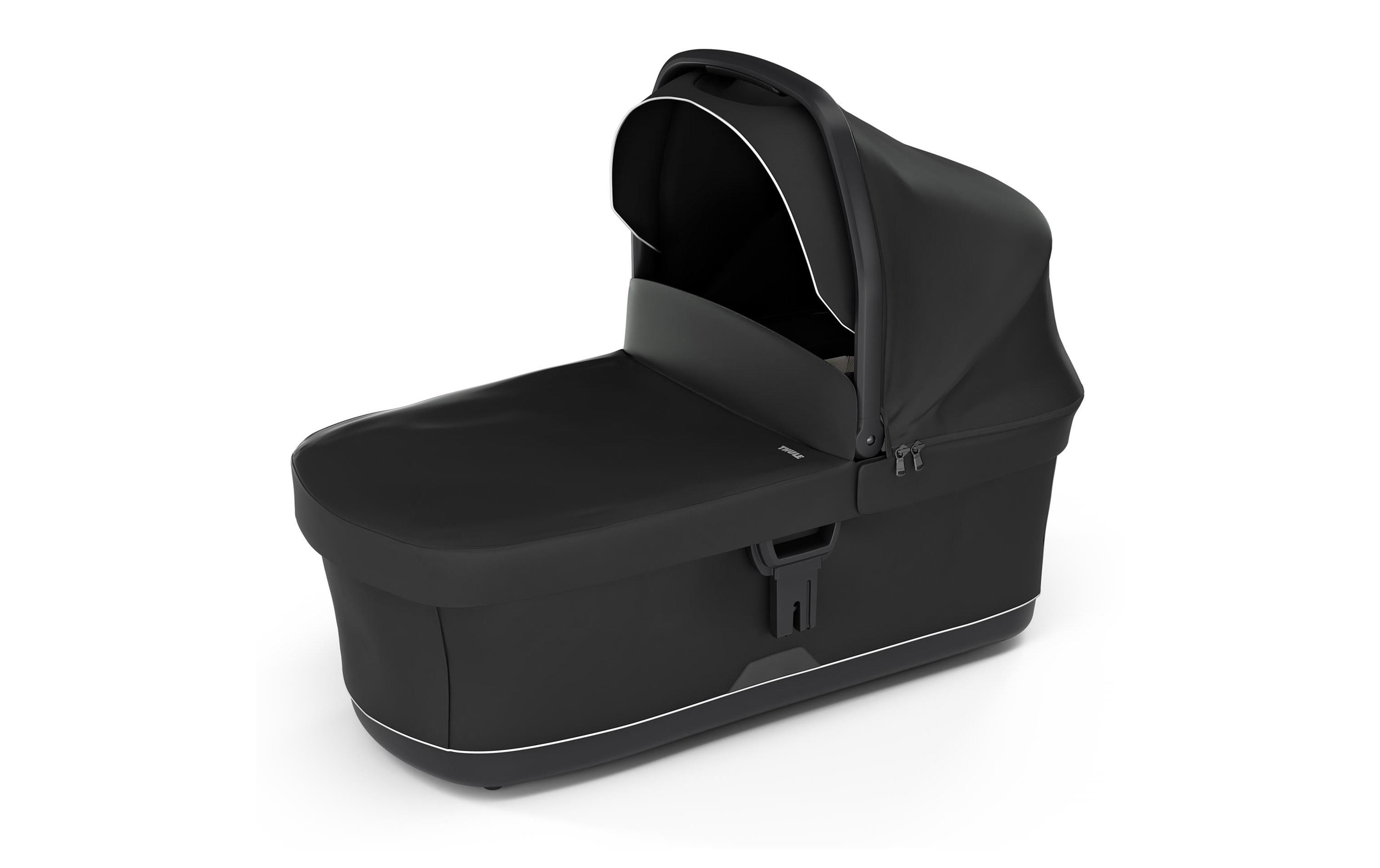 Babywanne Urban Glide 3 Schwarz<br>Bequemes Kinderkörbchen für Spaziergänge auf jedem Untergrund