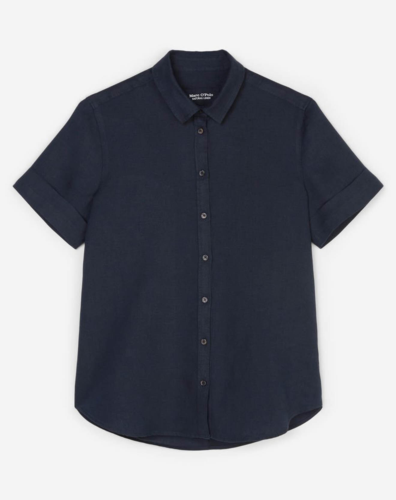 Marc O'Polo Chemise 100% Lin Zahia bleu marine
