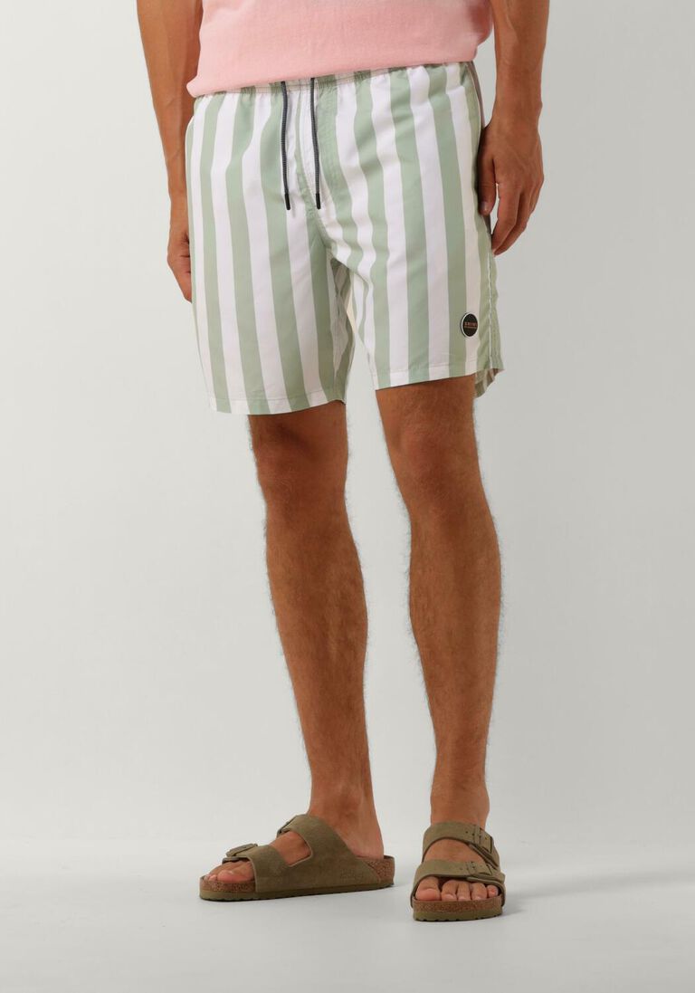 SHIWI groene shiwi  men swimshort broad stripe