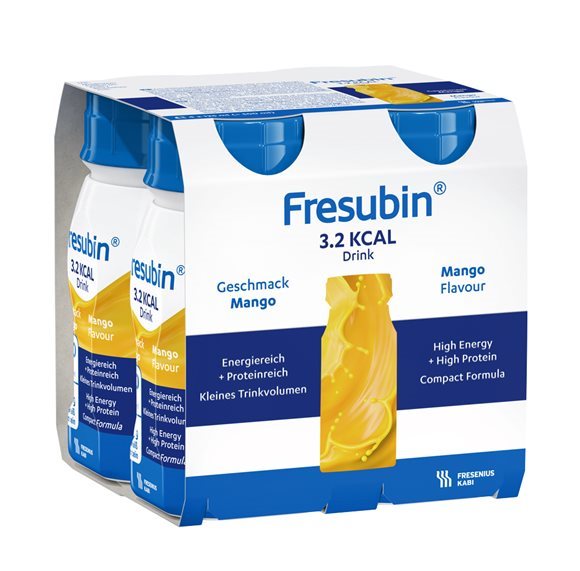 Fresubin 3.2 kcal DRINK<br>4 × 125 ml, Flasche, Emulsion zum Einnehmen, Mango