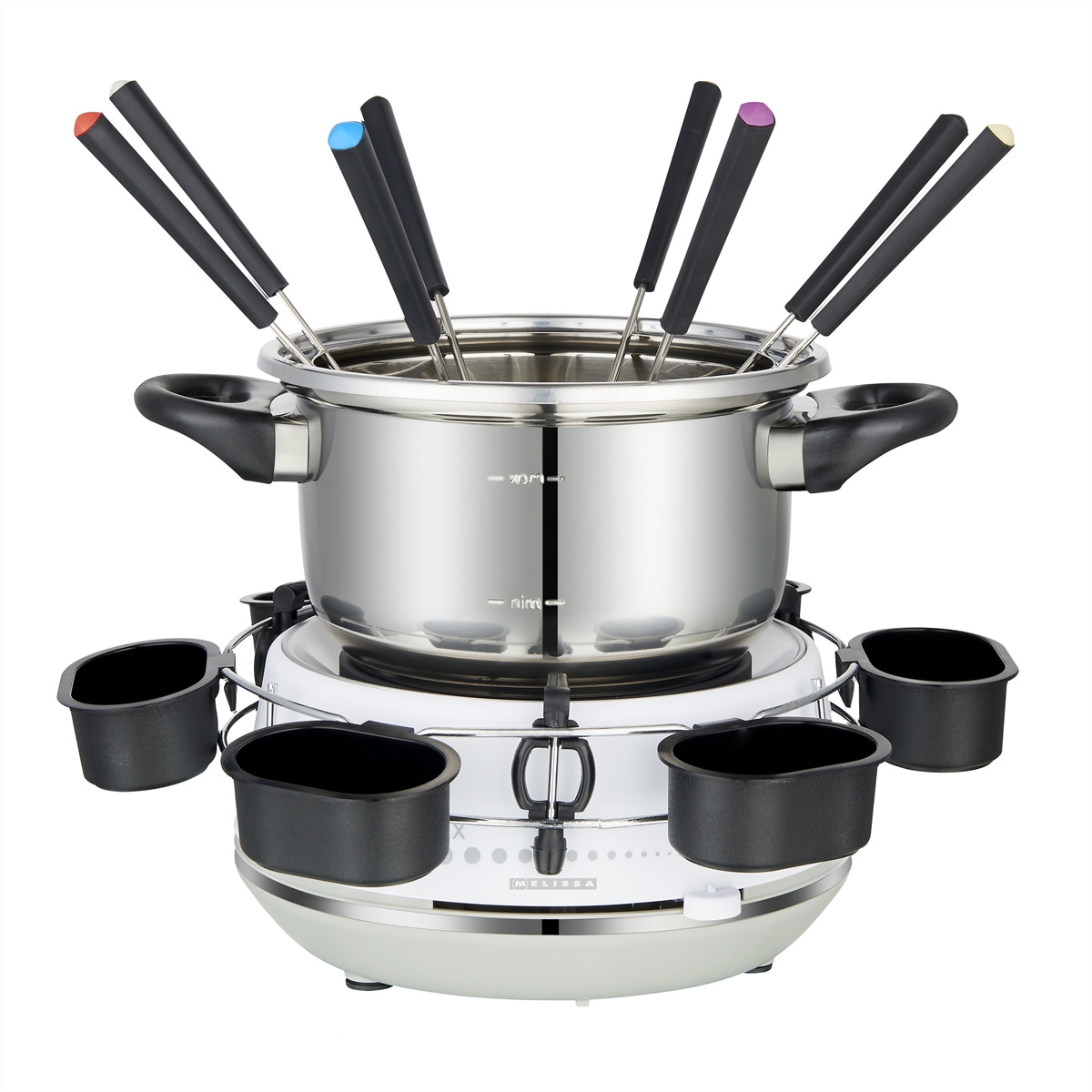 MELISSA Tischgrill »Melissa Elektrisches Fondue 16310230, weiss/ss, 1200W«