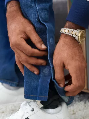 Calça jeans adaptável e confortável