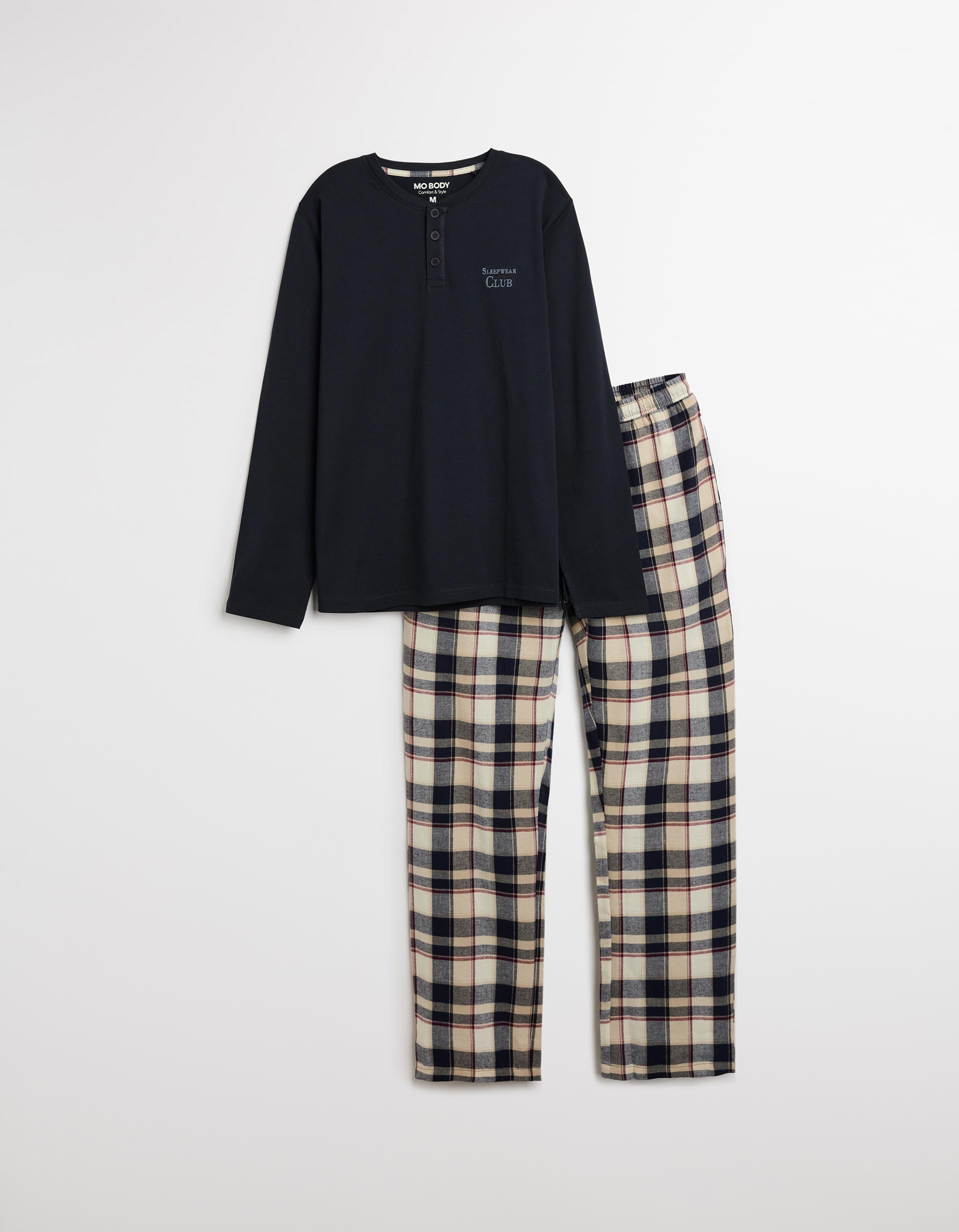 Pijama Xadrez, Homem, Azul Escuro