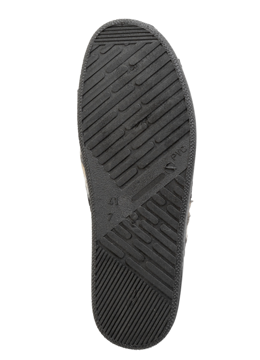 Pantoffel aus gemustertem Textilmaterial