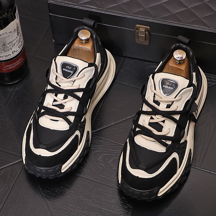Mr Ozera - Tweekleurige platform sneakers