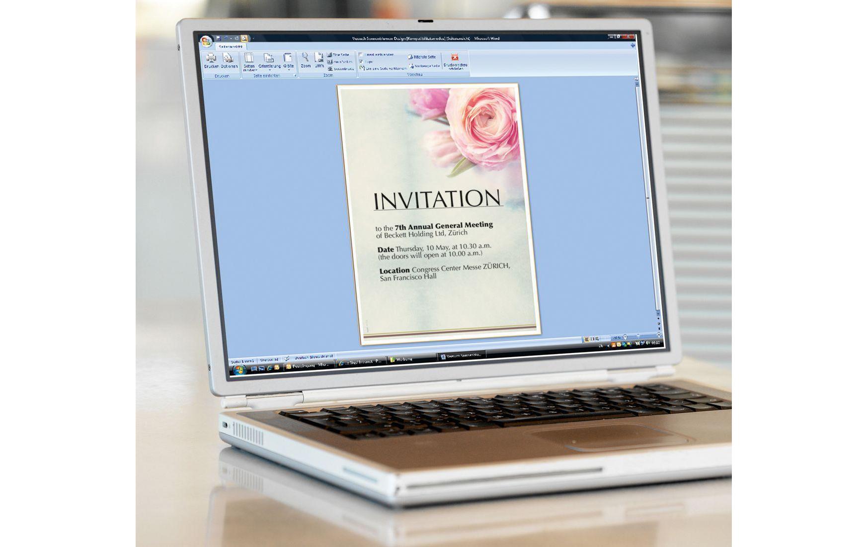Motivpapier Rose Garden A4, 50 BlattHochwertiges Briefpapier