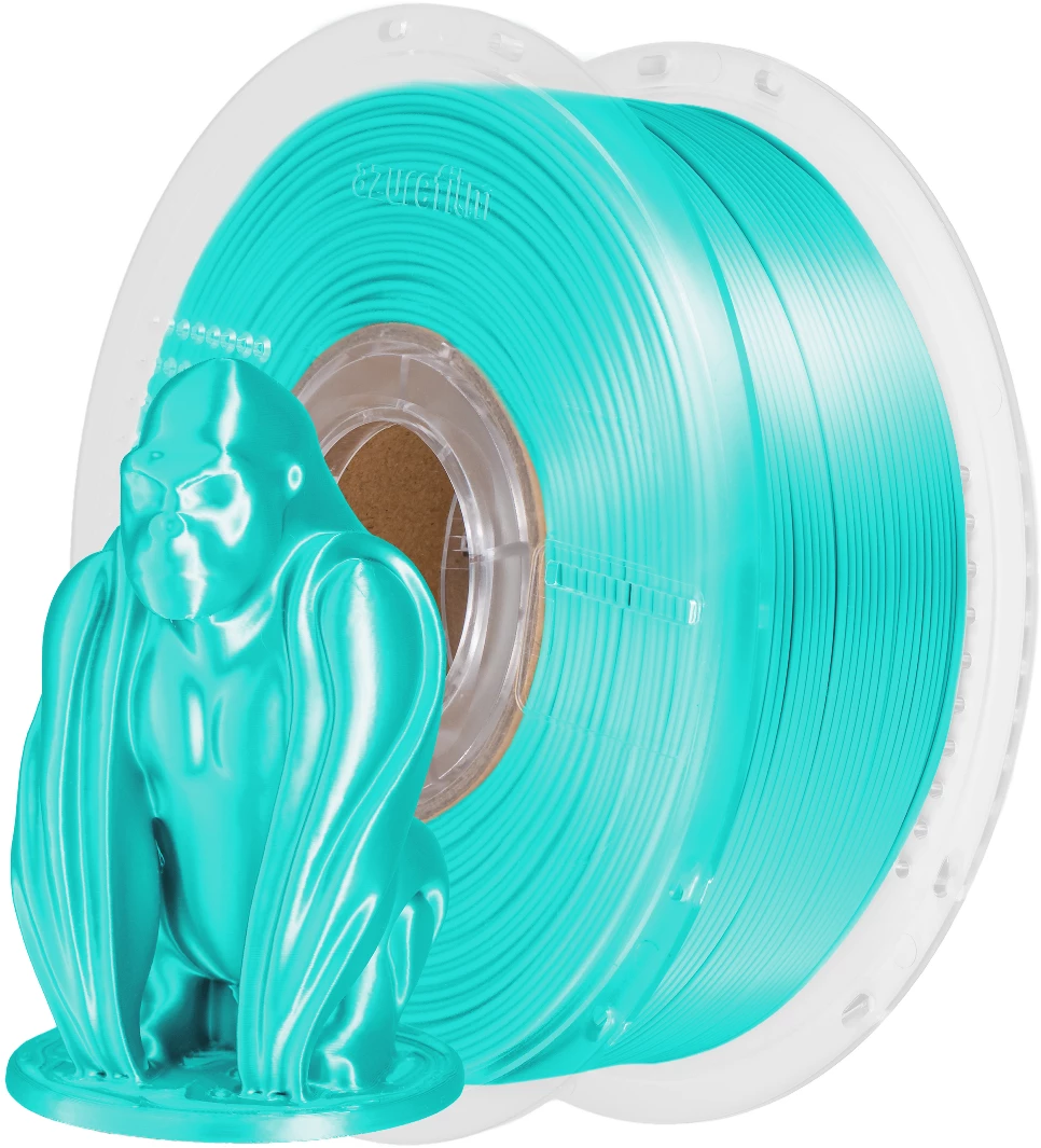 AzureFilm  PLA Silk Hawaiian Blue, 1,75 mm / 1000 g    PLA-Material mit seidigem Finish