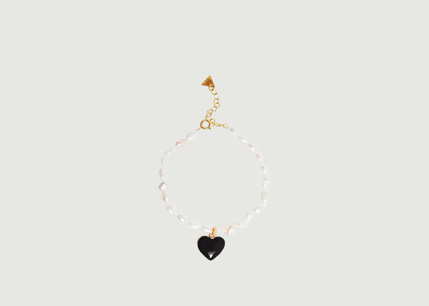 Bracelet Black Heart And Pearl Dating Wilhelmina Garcia