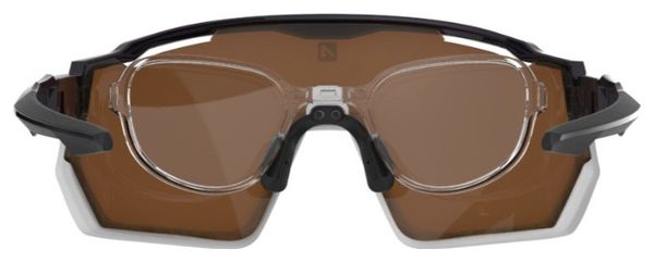 Coffret Lunettes AZR Pro Race RX Noir/Blanc Verni / Écran hydrophobe Or