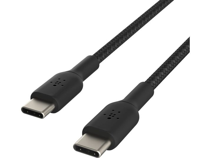 Belkin USB-Ladekabel BoostCharge USB C - USB C 0.15 m Verbindungskabel mit geflochtener Nylonummantelung von USB-C zu USB-C