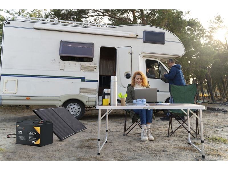 Technaxx Solarkoffer TX-214 100 W Solarkoffer mit einfacher Installation und Schnellanschluss zum umweltfreundlichen Aufladen Ihrer Batterie