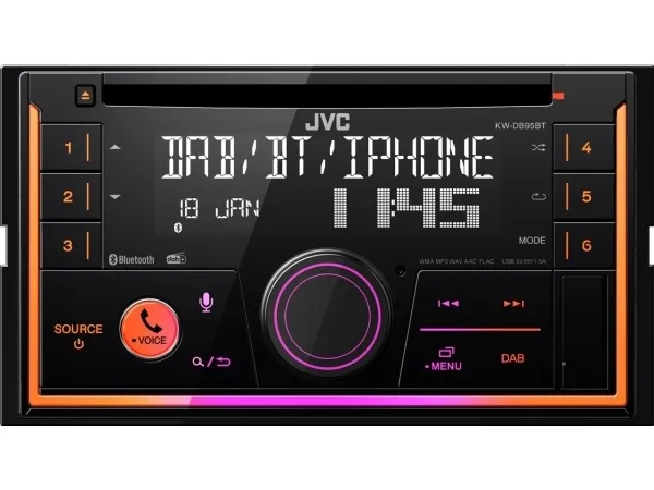 JVC KW-DB95BT - Bil - CD-modtager - in-dash - Double-DIN - 50 watt x 4