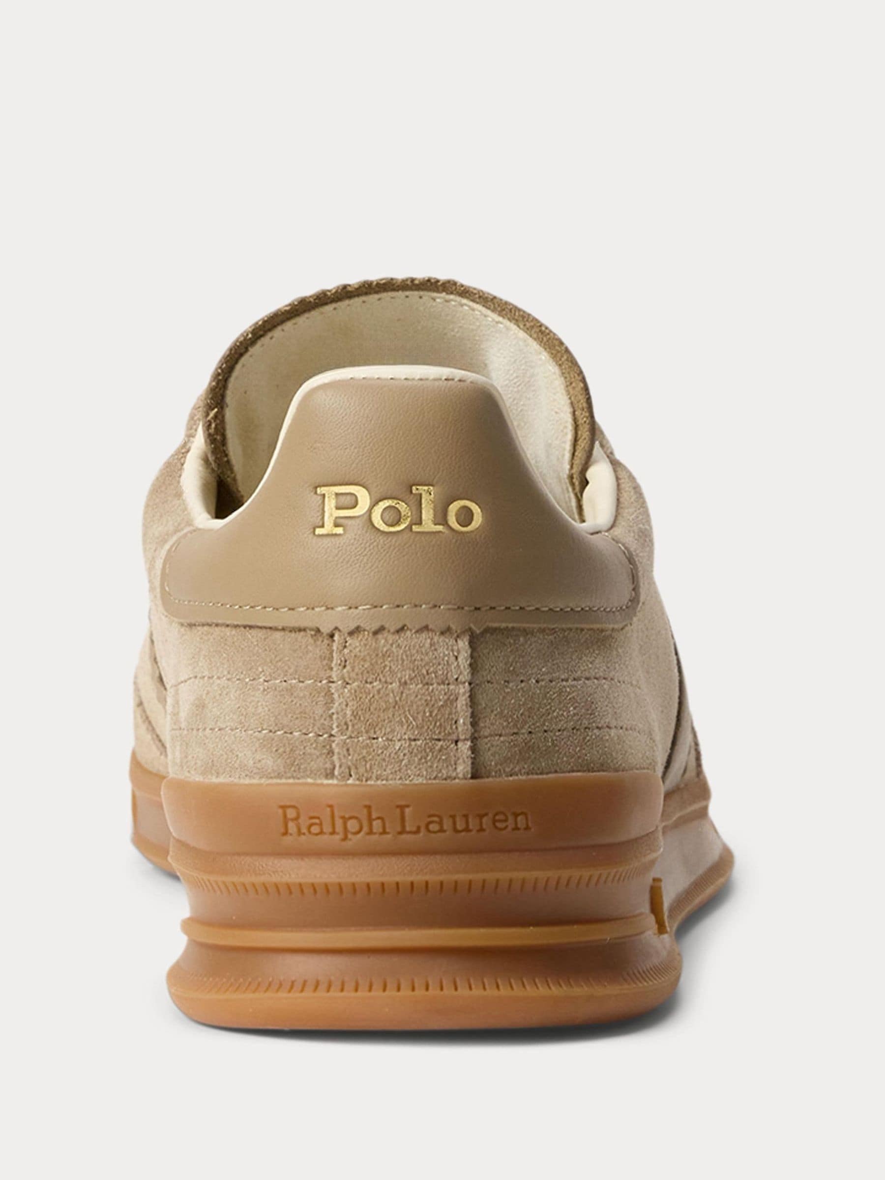 Bruin - Polo Ralph Lauren Hertitage Aera suède mix sneakers